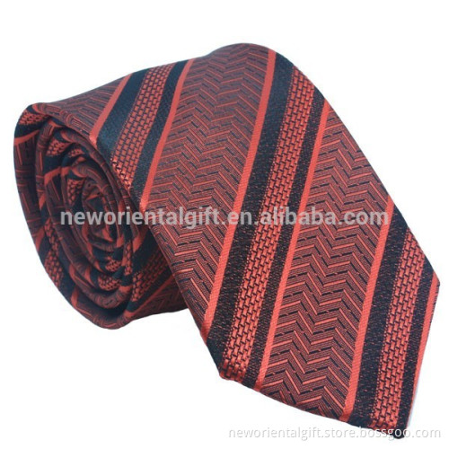 Strip Pattern Polyester Neckties/Jacquard Woven Neckties